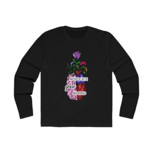 Advocate, Grow, Be Kind Long Sleeve Unisex Tee | The Mama On The Rocks